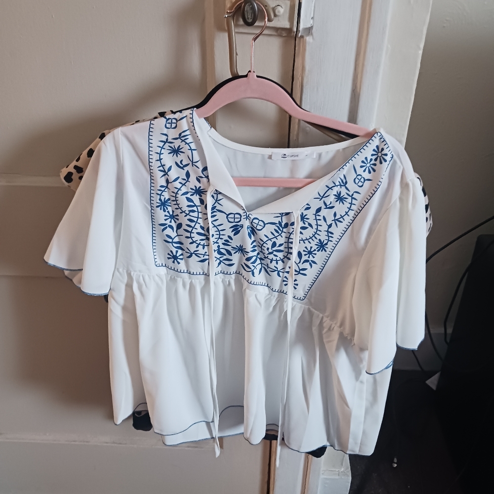 Various Tops mostly XL Or L cotton rayon blends.  Will bundle or separate. - Picture 2 of 8
